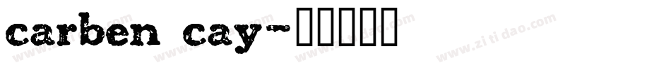 carben cay字体转换